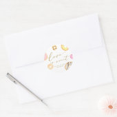 Sticker Rond L'amour est douce Aquarelle Donuts Mariage Faveur (Enveloppe)