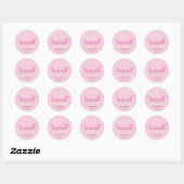 Sticker Rond l'amour est doux (Feuille)