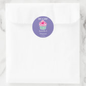Sticker Rond L'amour est doux. Faveur du mariage. (Sac)