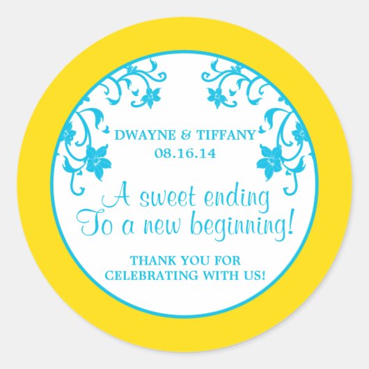 Sticker Rond L'amour est doux - Fleurs (Devant)