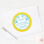 Sticker Rond L'amour est doux - Fleurs (Enveloppe)