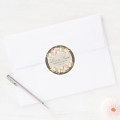 Sticker Rond L'amour est doux - Fleurs (Enveloppe)