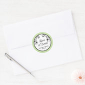 Sticker Rond L'amour est doux - Fleurs (Enveloppe)