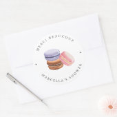 Sticker Rond L'amour est doux (Macaron) Fête des mariées (Enveloppe)