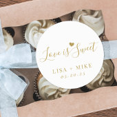 Sticker Rond L'amour est doux Mariage personnalisé Faveur