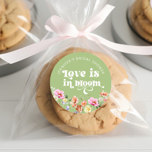 Sticker Rond L'amour est en fleur fleur sauvage douche nuptiale