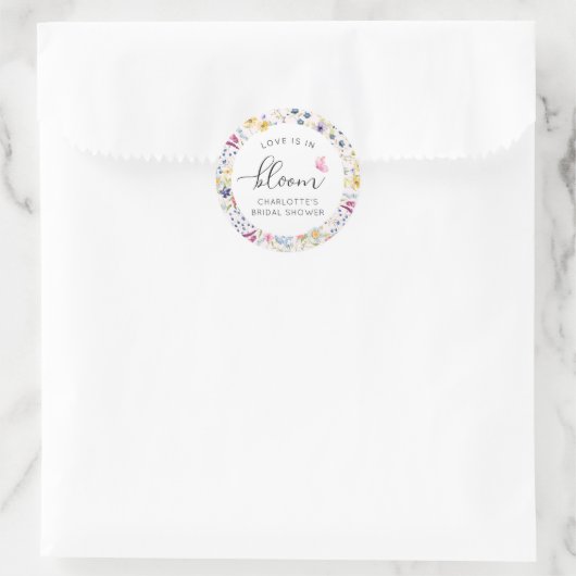 Sticker Rond L'amour est en fleurs (Sac)