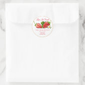 Sticker Rond L'Amour Est Fruit De Fraise Douce | MARIAGE (Sac)