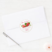 Sticker Rond L'Amour Est Fruit De Fraise Douce | MARIAGE (Enveloppe)