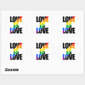 Sticker Rond L'amour est l'amour (Feuille)