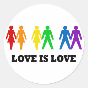 Sticker Rond L'amour est l'amour
