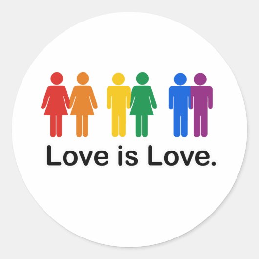 Sticker Rond L'amour est l'amour (Devant)