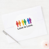 Sticker Rond L'amour est l'amour (Enveloppe)