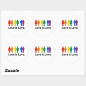 Sticker Rond L'amour est l'amour (Feuille)
