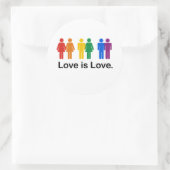 Sticker Rond L'amour est l'amour (Sac)