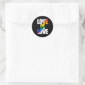 STICKER ROND L'AMOUR EST L'AMOUR (Sac)