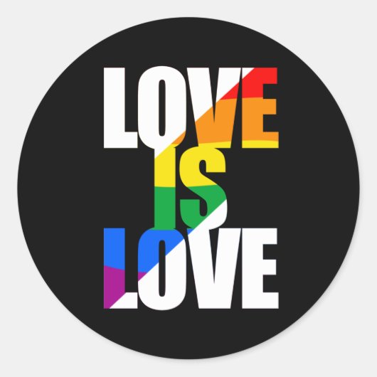 STICKER ROND L'AMOUR EST L'AMOUR (Devant)