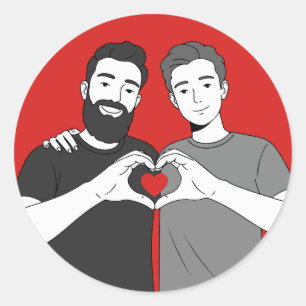 Sticker Rond L'amour est l'amour. Amore è Amore