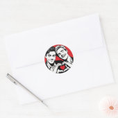 Sticker Rond L'amour est l'amour. Amore è Amore. (Enveloppe)