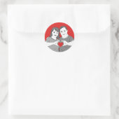 Sticker Rond L'amour est l'amour. Amore è Amore (Sac)