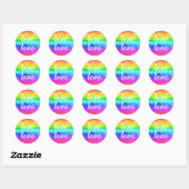 Sticker Rond "L'amour est l'amour" Gay pride Rainbow (Feuille)