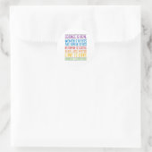 Sticker Rond L'amour est l'amour Rainbow Pride (Sac)
