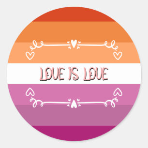Sticker Rond L'amour est le mois de la fierté de l'amour