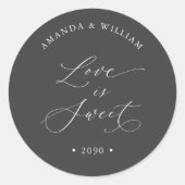 Sticker Rond L'amour est Mariage (Devant)