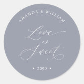 Sticker Rond L'amour est Mariage (Devant)
