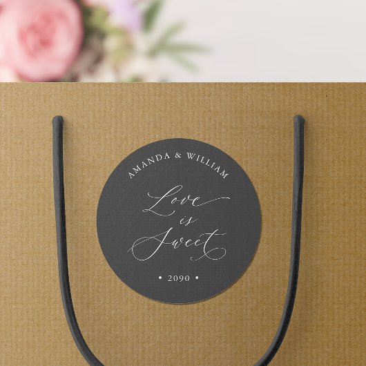 Sticker Rond L'amour est Mariage