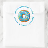 Sticker Rond L'amour est Mariage de beigne douce (Sac)