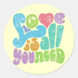 Sticker Rond L'amour est tout ce dont vous avez besoin II