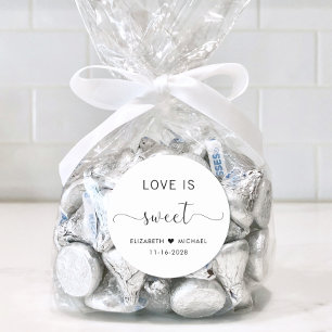 Sticker Rond L'amour est un Merci Mariage doux