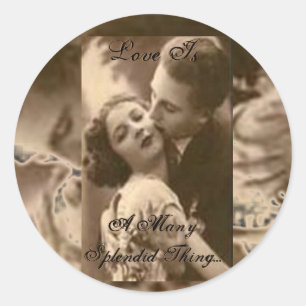Sticker Rond "L'amour est une chose merveilleuse"