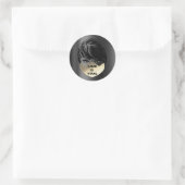 Sticker Rond L'Amour Est Virale Fille Coronavirus Or Masque Vis (Sac)