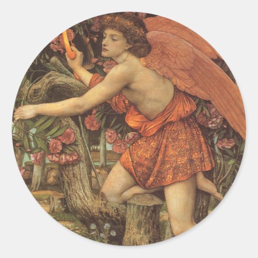 Sticker Rond L'Amour et le Maiden par John Stanhope (Devant)