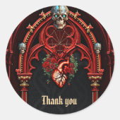 Sticker Rond L'amour éternel à l'ombre des roses (Devant)