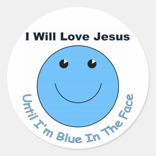 Sticker Rond L'amour face de Jésus (Devant)
