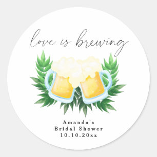 Sticker Rond L'amour fait brasser de la bière pour la Baby Show