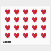 Sticker Rond L'amour fait mal (Feuille)