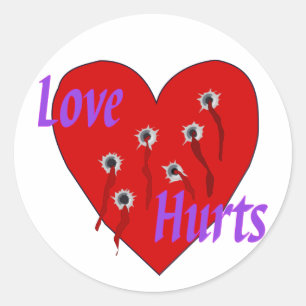 Sticker Rond L'amour fait mal