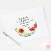 Sticker Rond L'Amour Fidèle du Seigneur ne finit jamais (Enveloppe)