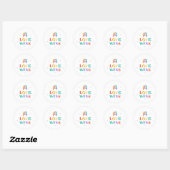 Sticker Rond L'amour gagne Rainbow (Feuille)
