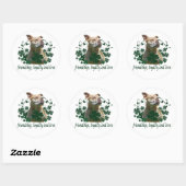 Sticker Rond L'amour irlandais (Feuille)