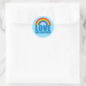 Sticker Rond L'amour l'autre arc-en-ciel chrétien (Sac)