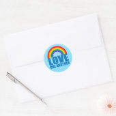 Sticker Rond L'amour l'autre arc-en-ciel chrétien (Enveloppe)