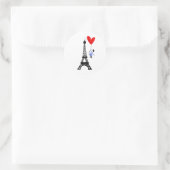 Sticker Rond L'amour le fait voler, à Paris (Sac)