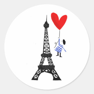 Sticker Rond L'amour le fait voler, à Paris
