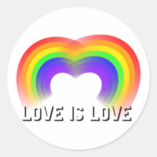STICKER ROND L'AMOUR LGBT EST L'AMOUR