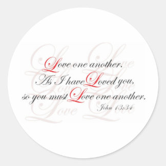 Sticker Rond L'amour l'un l'autre